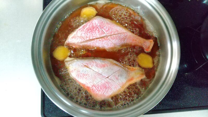 しょうがをプラスしたフライパン